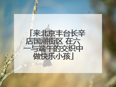 来北京丰台长辛店国潮街区 在六一与端午的交织中做快乐小孩