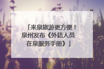 来泉旅游更方便！泉州发布《外籍人员在泉服务手册》