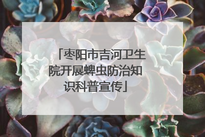 枣阳市吉河卫生院开展蜱虫防治知识科普宣传