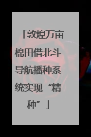 敦煌万亩棉田借北斗导航播种系统实现“精种”