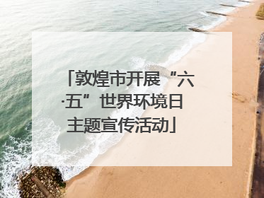 敦煌市开展“六·五”世界环境日主题宣传活动
