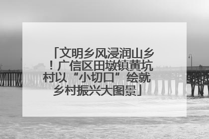 文明乡风浸润山乡！广信区田墩镇黄坑村以“小切口”绘就乡村振兴大图景