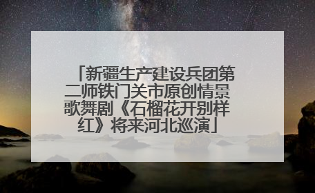 新疆生产建设兵团第二师铁门关市原创情景歌舞剧《石榴花开别样红》将来河北巡演