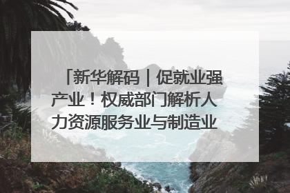 新华解码｜促就业强产业！权威部门解析人力资源服务业与制造业融合发展试点