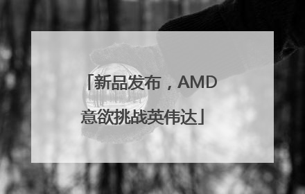 新品发布，AMD意欲挑战英伟达