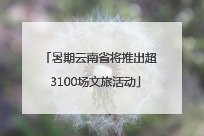暑期云南省将推出超3100场文旅活动