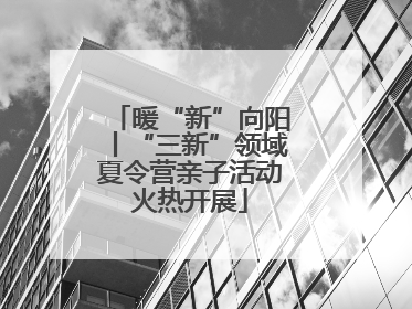 暖“新”向阳丨“三新”领域夏令营亲子活动火热开展