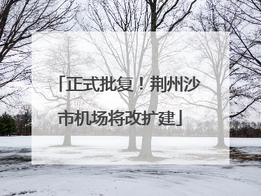 正式批复！荆州沙市机场将改扩建