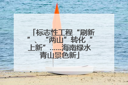 标志性工程“刷新”、“两山”转化“上新”……海南绿水青山景色新