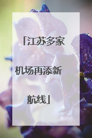 江苏多家机场再添新航线