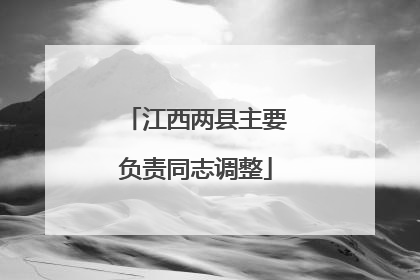 江西两县主要负责同志调整