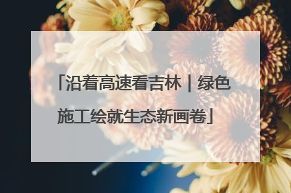 沿着高速看吉林｜绿色施工绘就生态新画卷