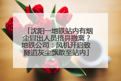 沈阳一地铁站内有烟尘冒出人员捂鼻撤离？地铁公司：风机开启致隧道灰尘飘散至站内
