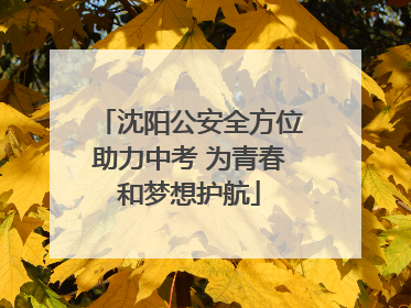 沈阳公安全方位助力中考 为青春和梦想护航