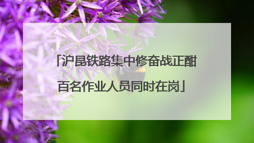 沪昆铁路集中修奋战正酣 百名作业人员同时在岗