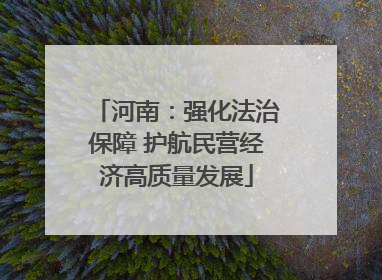 河南：强化法治保障 护航民营经济高质量发展