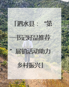 泗水县：“第一书记好品推荐”展销活动助力乡村振兴