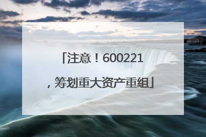 注意！600221，筹划重大资产重组