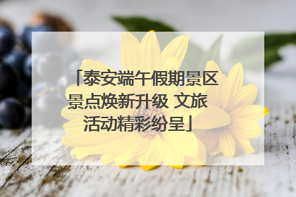 泰安端午假期景区景点焕新升级 文旅活动精彩纷呈