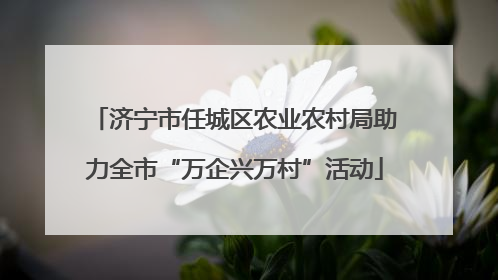 济宁市任城区农业农村局助力全市“万企兴万村”活动