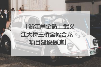 浙江甬金衢上武义江大桥主桥全幅合龙 项目建设提速