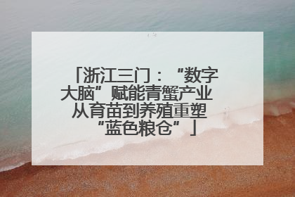 浙江三门：“数字大脑”赋能青蟹产业 从育苗到养殖重塑“蓝色粮仓”