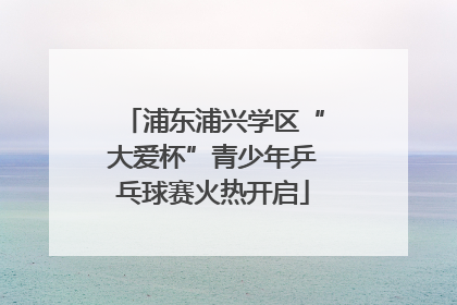 浦东浦兴学区“大爱杯”青少年乒乓球赛火热开启