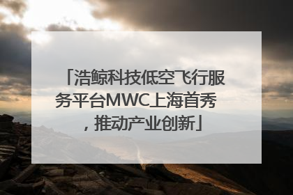 浩鲸科技低空飞行服务平台MWC上海首秀，推动产业创新