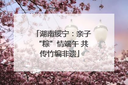 湖南绥宁：亲子“粽”情端午 共传竹编非遗