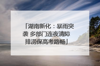 湖南新化：暴雨突袭 多部门连夜清障排涝保高考路畅