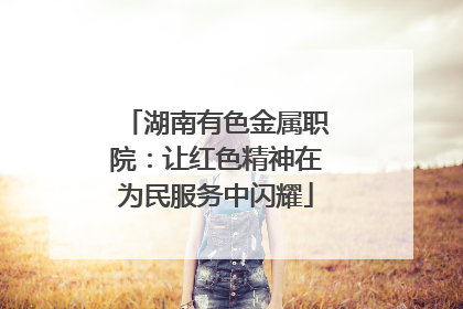 湖南有色金属职院：让红色精神在为民服务中闪耀