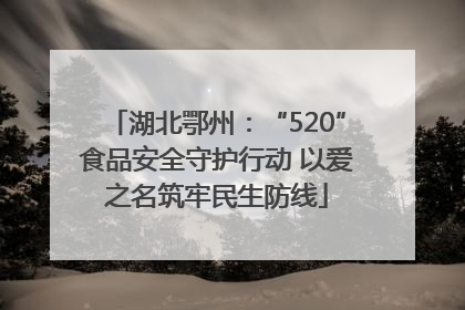 湖北鄂州：“520”食品安全守护行动 以爱之名筑牢民生防线