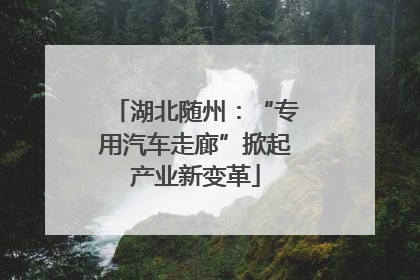 湖北随州：“专用汽车走廊”掀起产业新变革