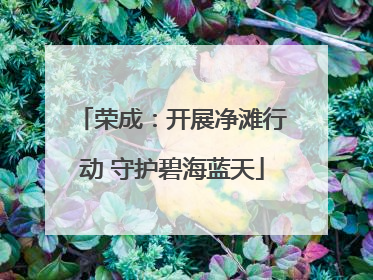 荣成：开展净滩行动 守护碧海蓝天