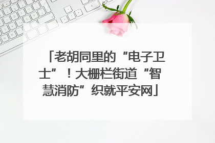 老胡同里的“电子卫士”！大栅栏街道“智慧消防”织就平安网