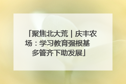 聚焦北大荒｜庆丰农场：学习教育强根基 多管齐下助发展
