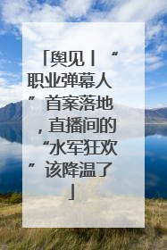 舆见丨“职业弹幕人”首案落地，直播间的“水军狂欢”该降温了