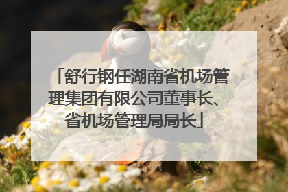 舒行钢任湖南省机场管理集团有限公司董事长、省机场管理局局长