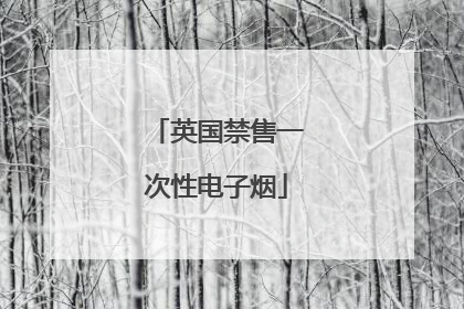 英国禁售一次性电子烟