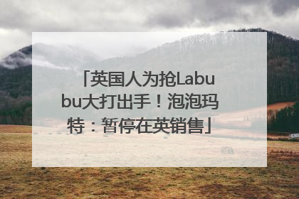英国人为抢Labubu大打出手！泡泡玛特：暂停在英销售