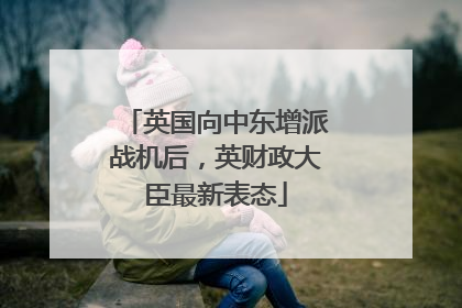 英国向中东增派战机后，英财政大臣最新表态