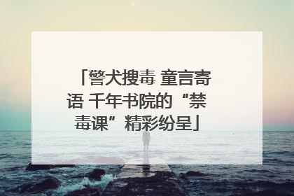 警犬搜毒 童言寄语 千年书院的“禁毒课”精彩纷呈