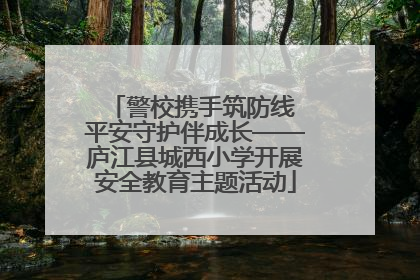 警校携手筑防线 平安守护伴成长——庐江县城西小学开展安全教育主题活动