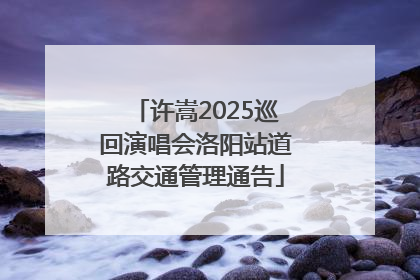 许嵩2025巡回演唱会洛阳站道路交通管理通告