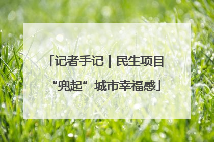 记者手记｜民生项目“兜起”城市幸福感