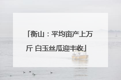 衡山：平均亩产上万斤 白玉丝瓜迎丰收