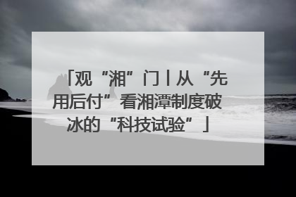 观“湘”门丨从“先用后付”看湘潭制度破冰的“科技试验”