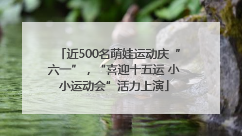 近500名萌娃运动庆“六一”，“喜迎十五运 小小运动会”活力上演