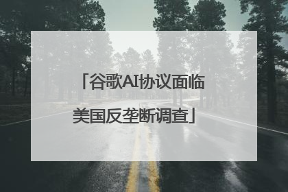 谷歌AI协议面临美国反垄断调查