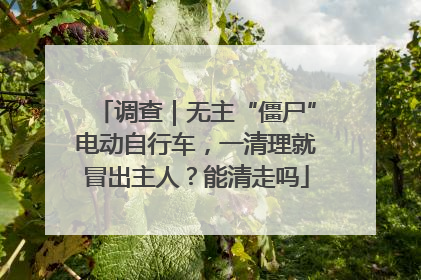 调查｜无主“僵尸”电动自行车，一清理就冒出主人？能清走吗